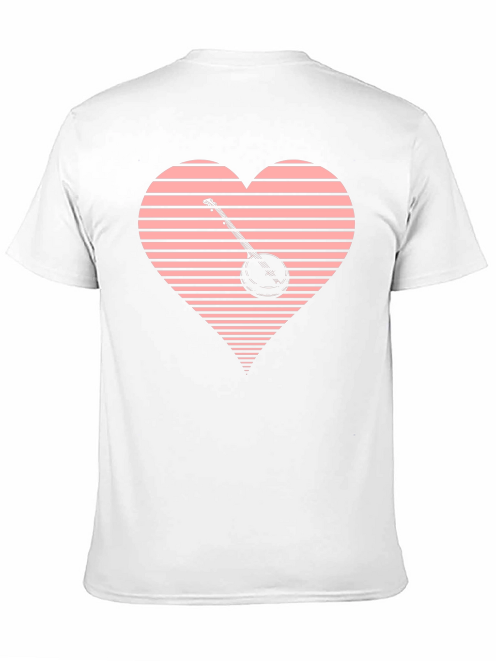 Banjo Heart Graphic Tee - Black Cotton T-Shirt