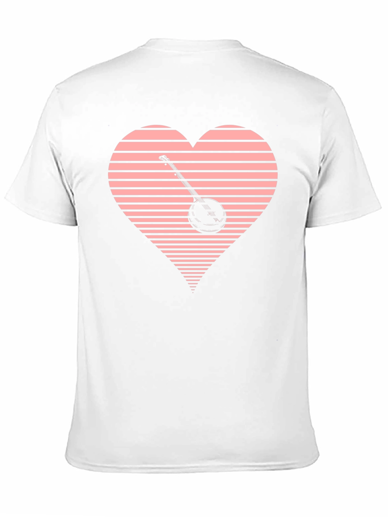 Banjo Heart Graphic Tee - Black Cotton T-Shirt