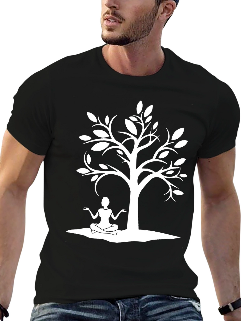 Yoga Tree Black T-Shirt