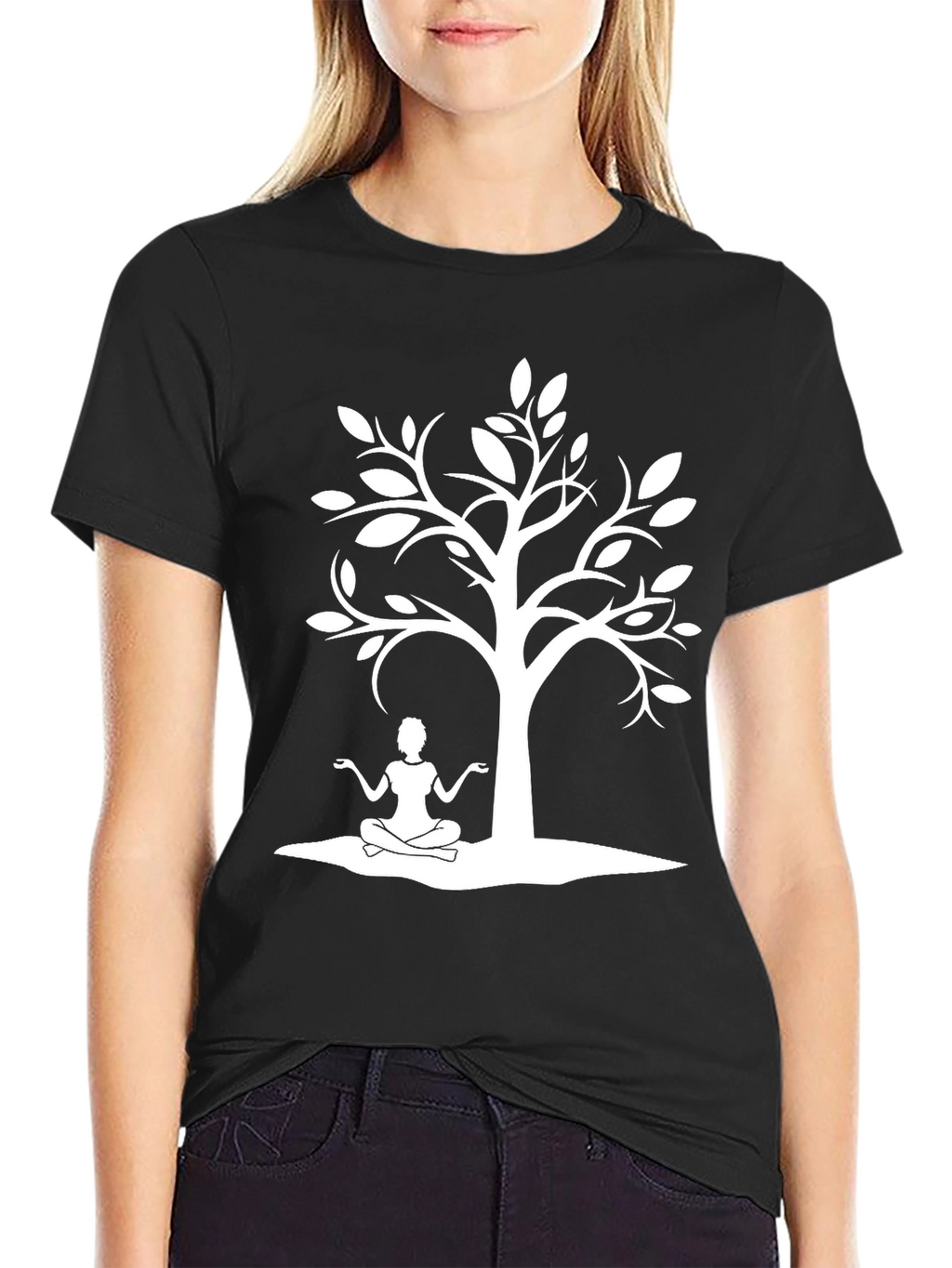 Yoga Tree Black T-Shirt
