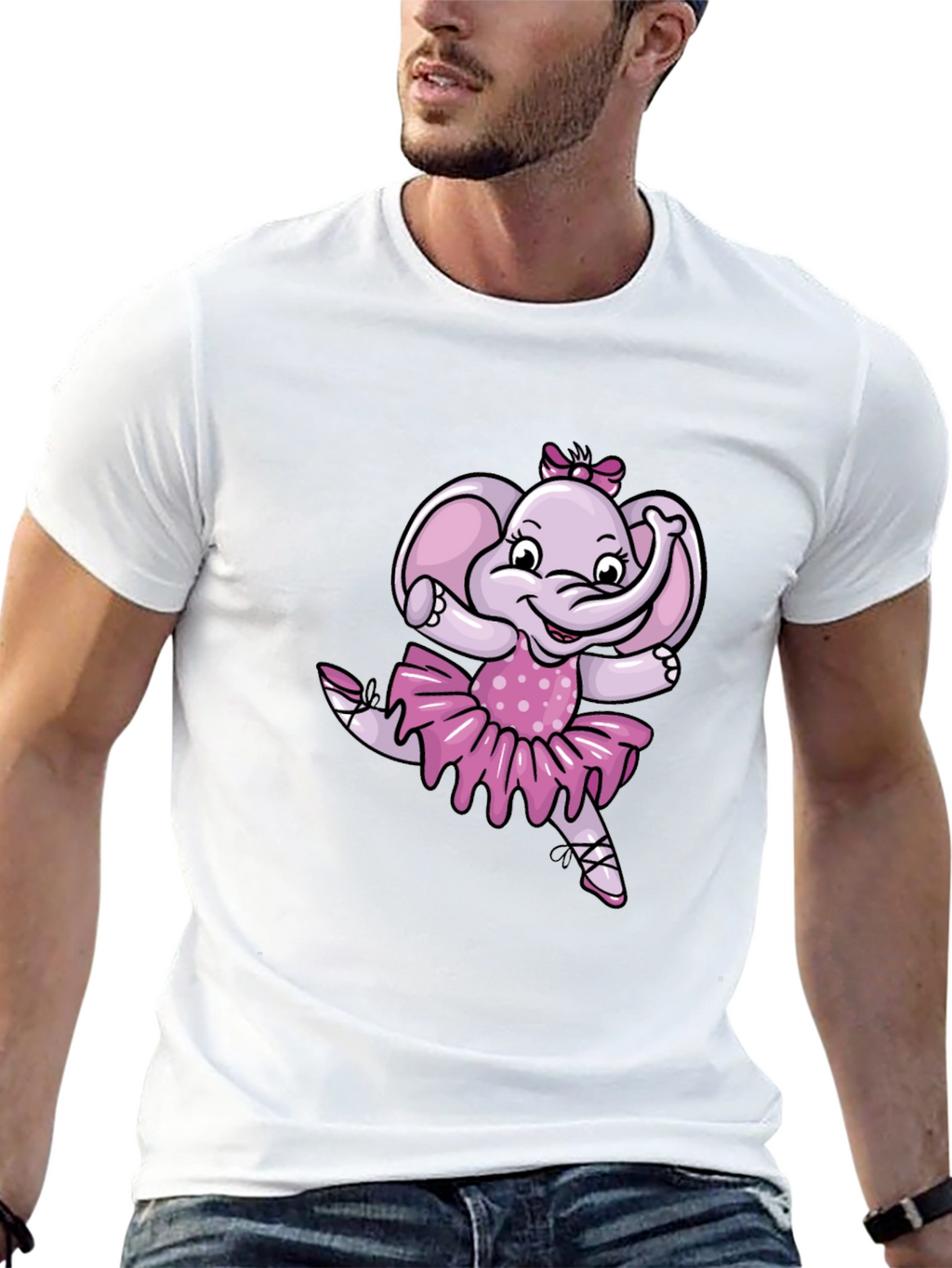Ballerina Elephant Black T-Shirt