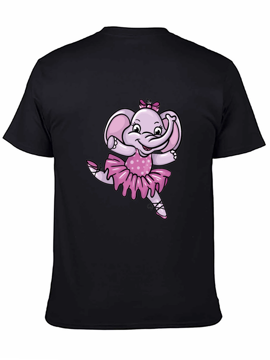 Ballerina Elephant Black T-Shirt