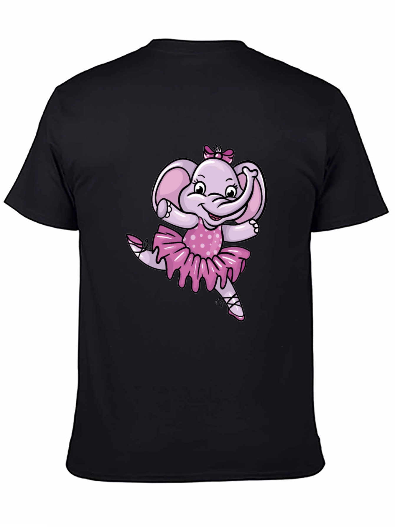 Ballerina Elephant Black T-Shirt