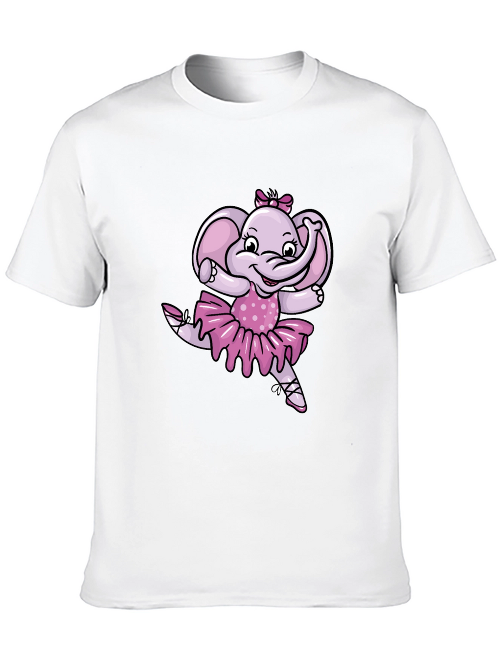Ballerina Elephant Black T-Shirt
