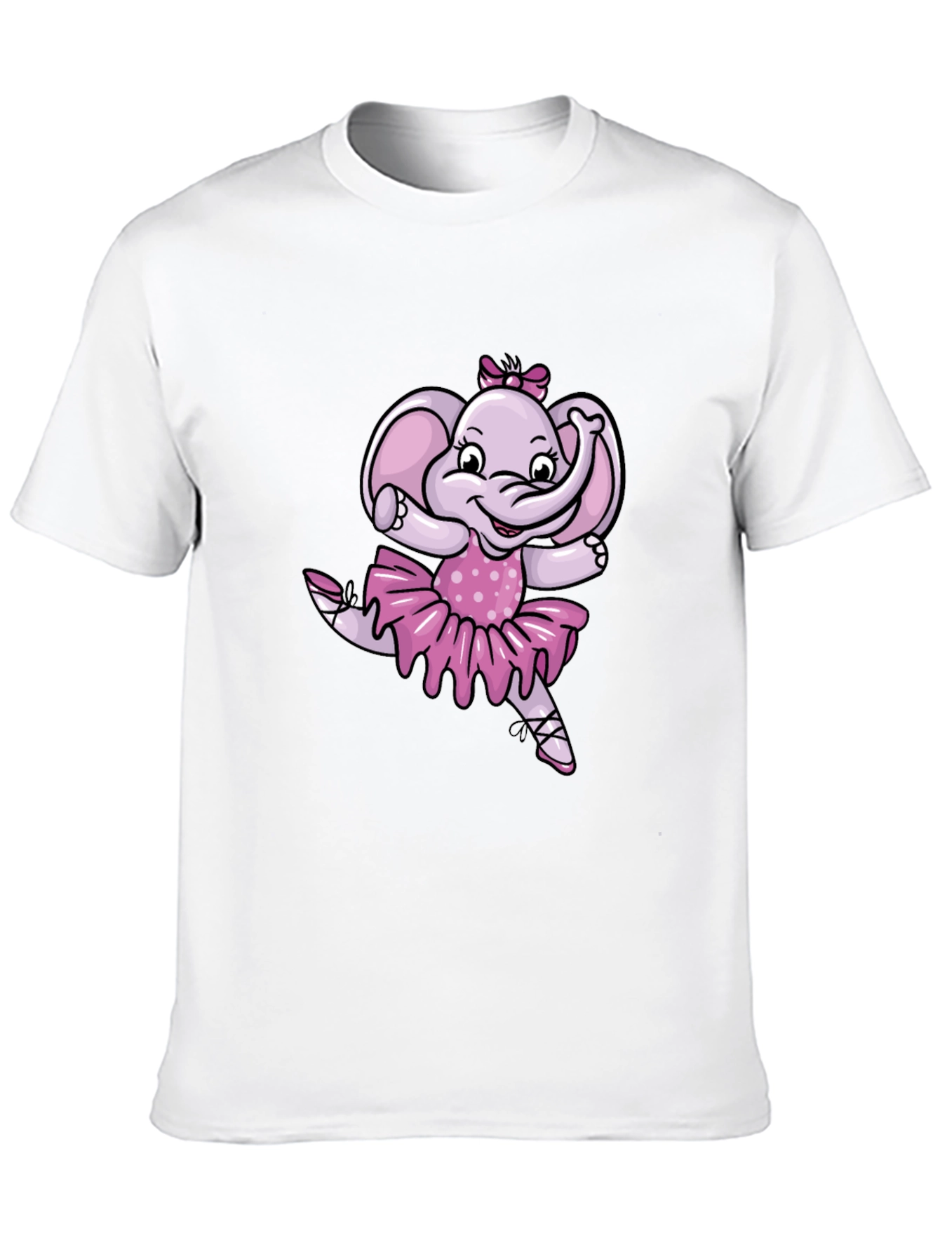 Ballerina Elephant Black T-Shirt