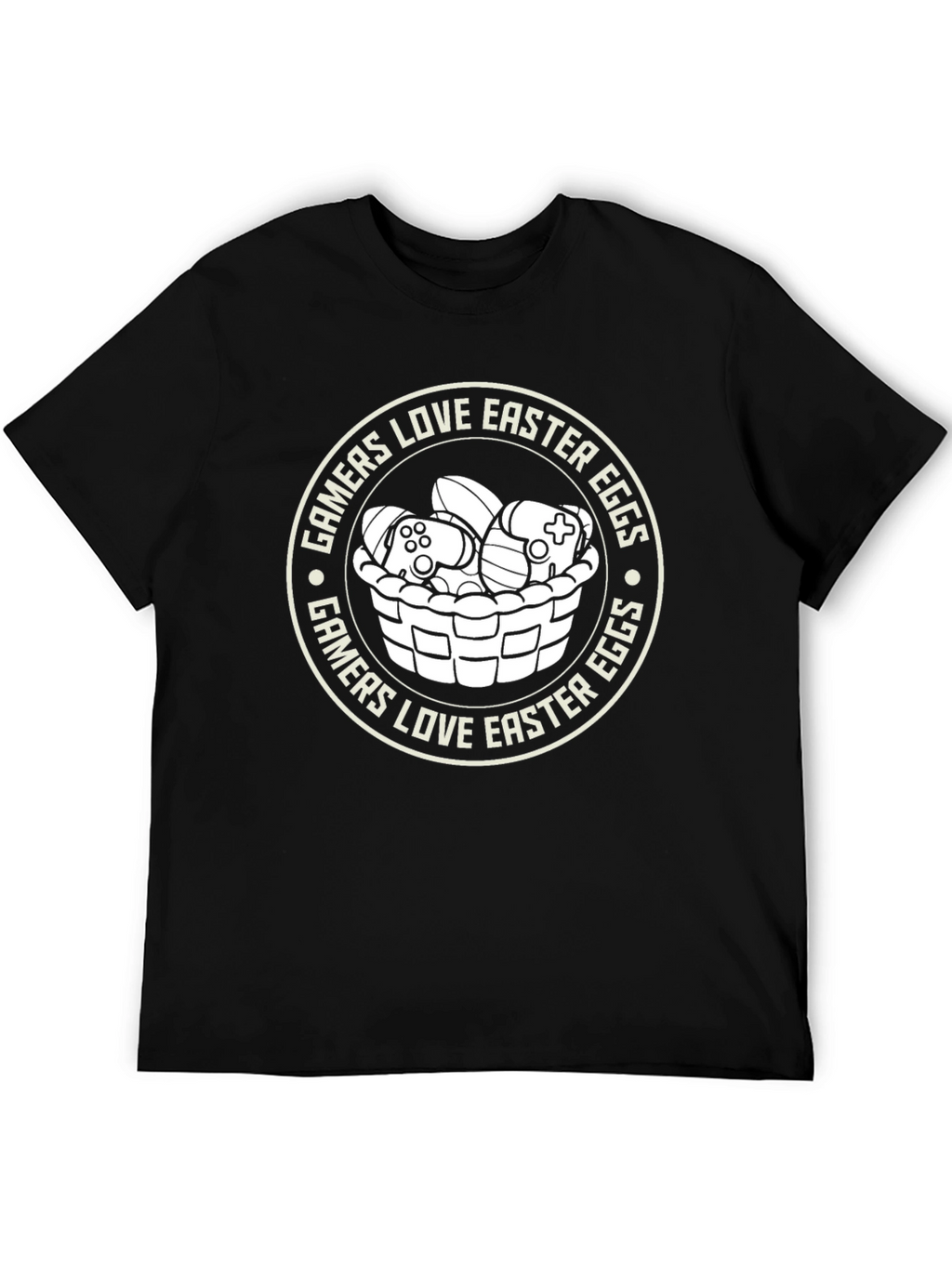 Gamers Love Easter Eggs Black T-Shirt