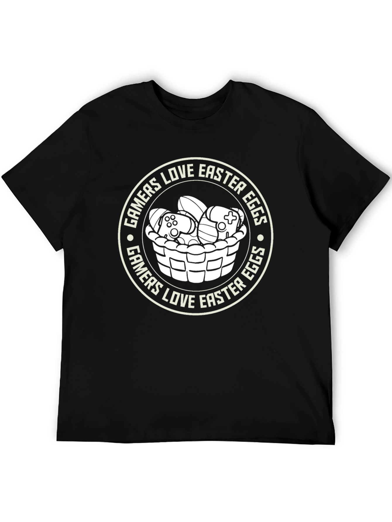 Gamers Love Easter Eggs Black T-Shirt