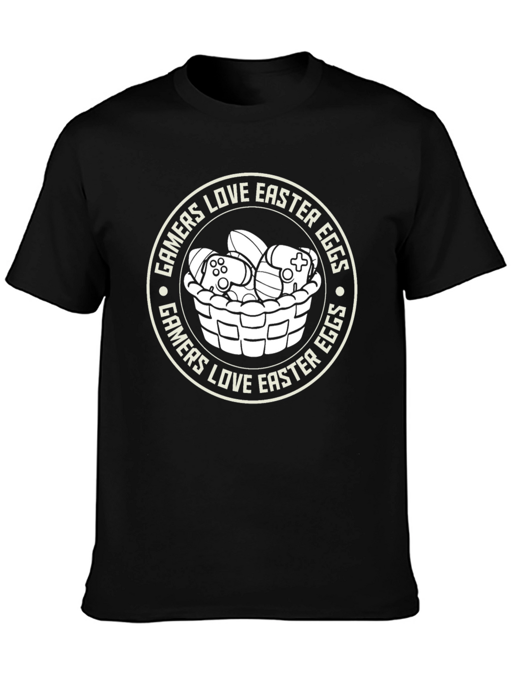 Gamers Love Easter Eggs Black T-Shirt