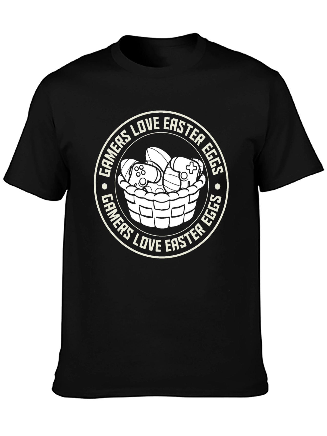 Gamers Love Easter Eggs Black T-Shirt