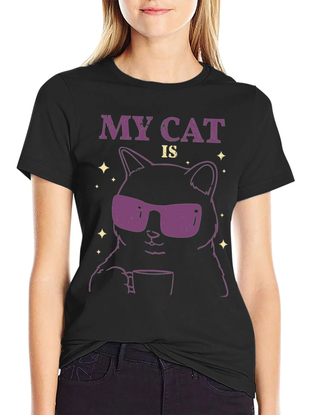 Cool Cat T-Shirt - Funny Graphic Tee