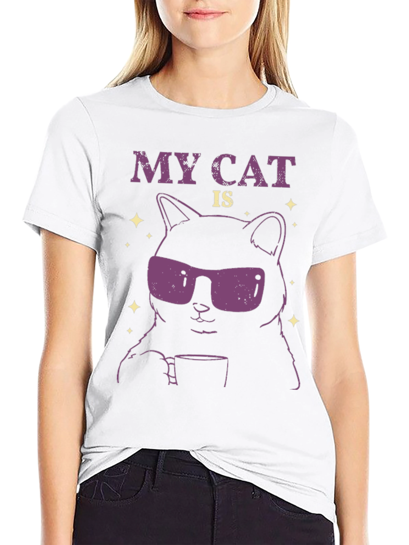 Cool Cat T-Shirt - Funny Graphic Tee