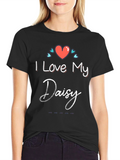I Love My Daisy T-Shirt - Heart Graphic Tee