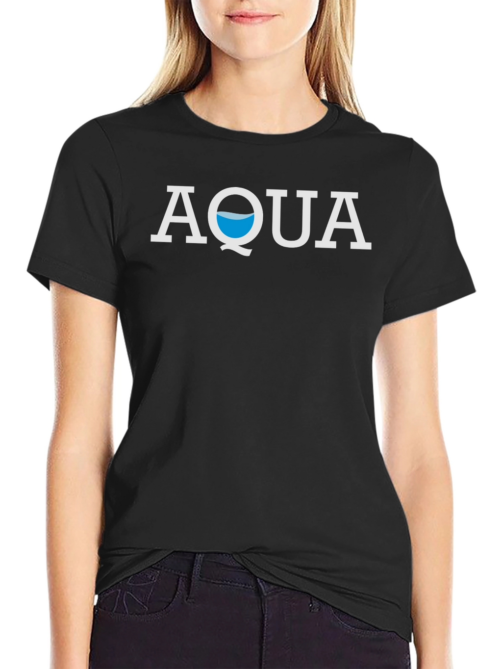 Aqua Graphic Tee - Stylish Black T-Shirt