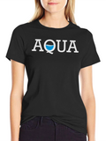 Aqua Graphic Tee - Stylish Black T-Shirt