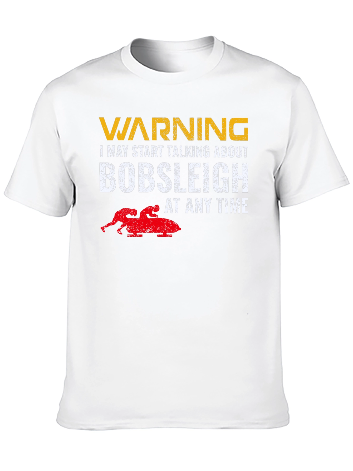 Warning Bobsleigh T-Shirt - Funny Sledding Tee
