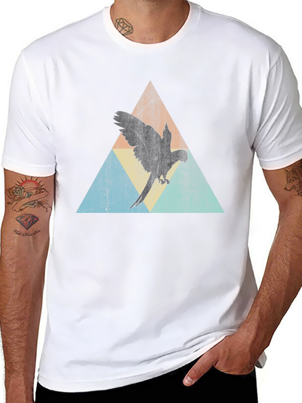 Retro Parrot Triangle Tee
