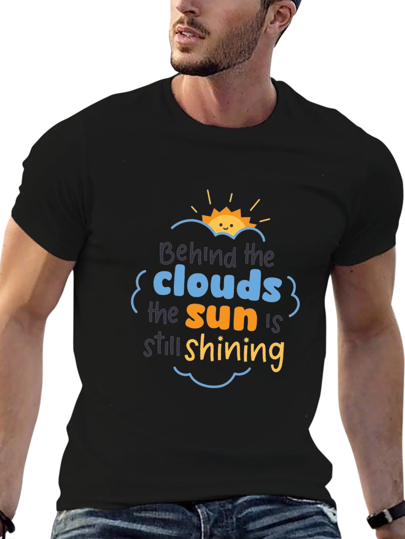 Inspirational Behind the Clouds Graphic Tee