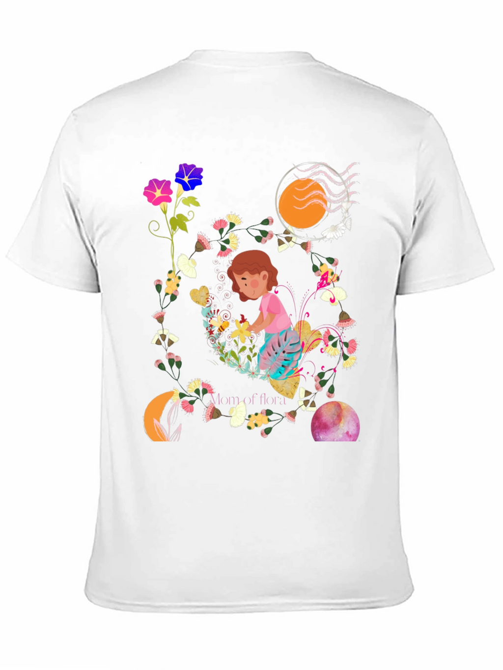 Floral T-Shirt: Mom of Flora Graphic Print