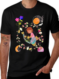 Floral T-Shirt: Mom of Flora Graphic Print