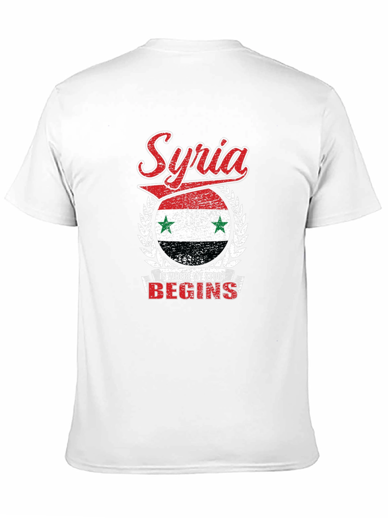Syria Flag Graphic T-Shirt Patriotic Pride Tee