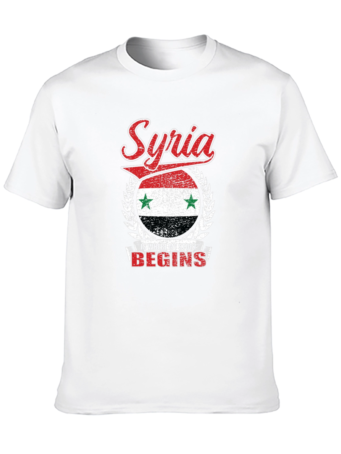 Syria Flag Graphic T-Shirt Patriotic Pride Tee