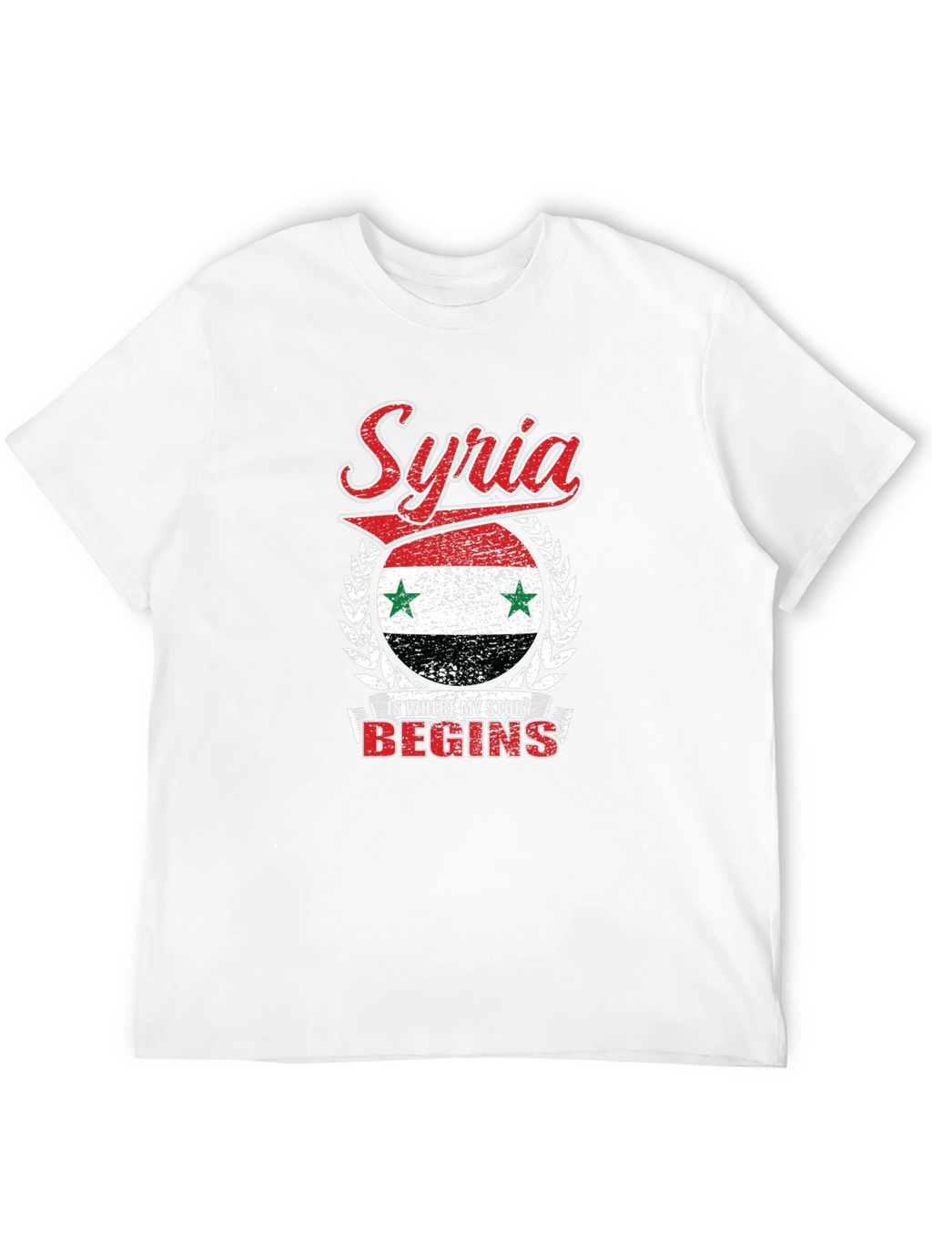 Syria Flag Graphic T-Shirt Patriotic Pride Tee