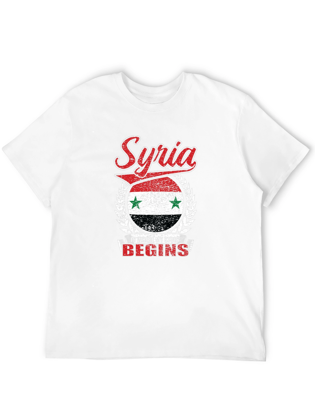 Syria Flag Graphic T-Shirt Patriotic Pride Tee