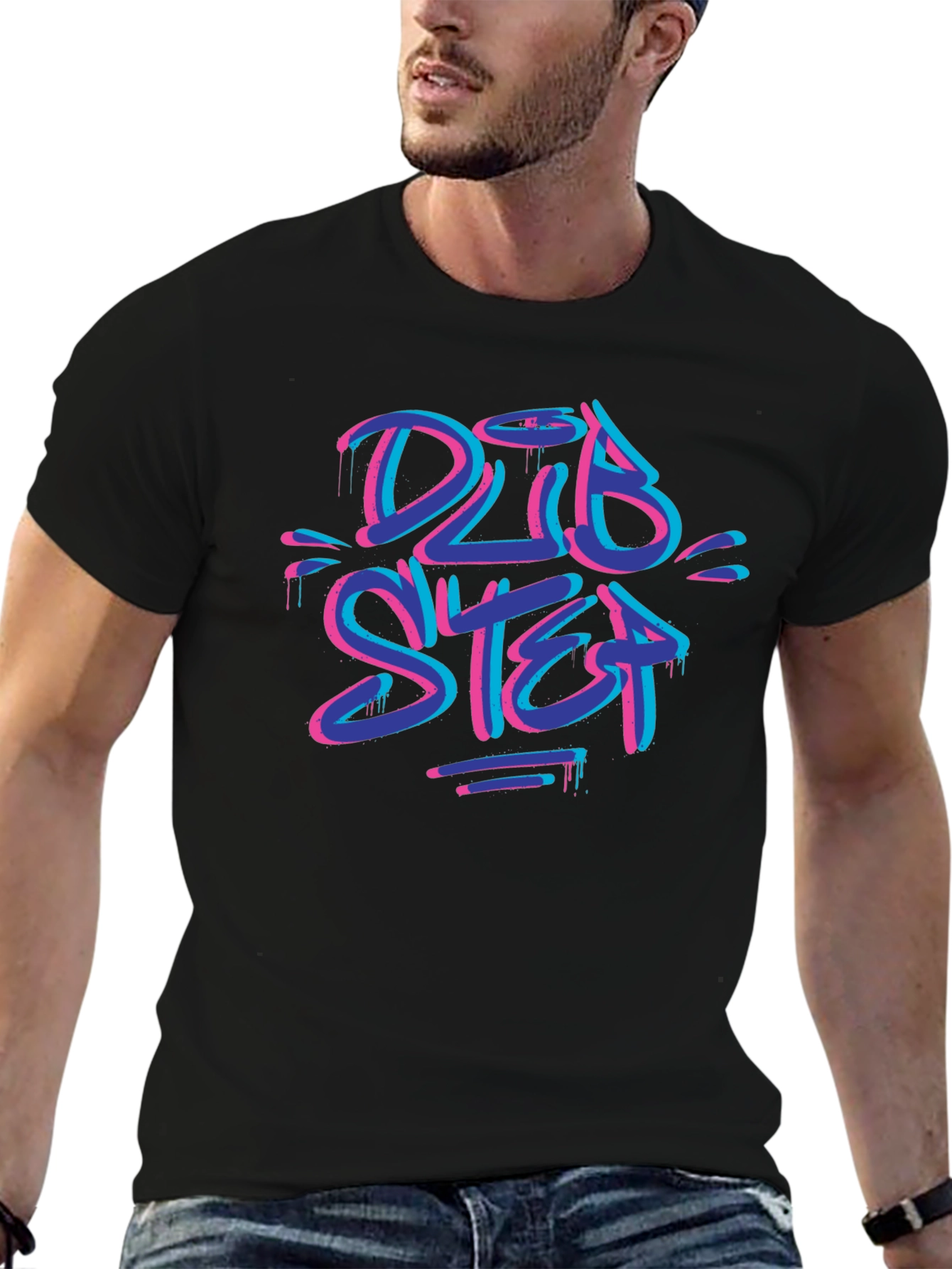 Dubstep Graffiti Graphic T-Shirt - Cool Streetwear Tee