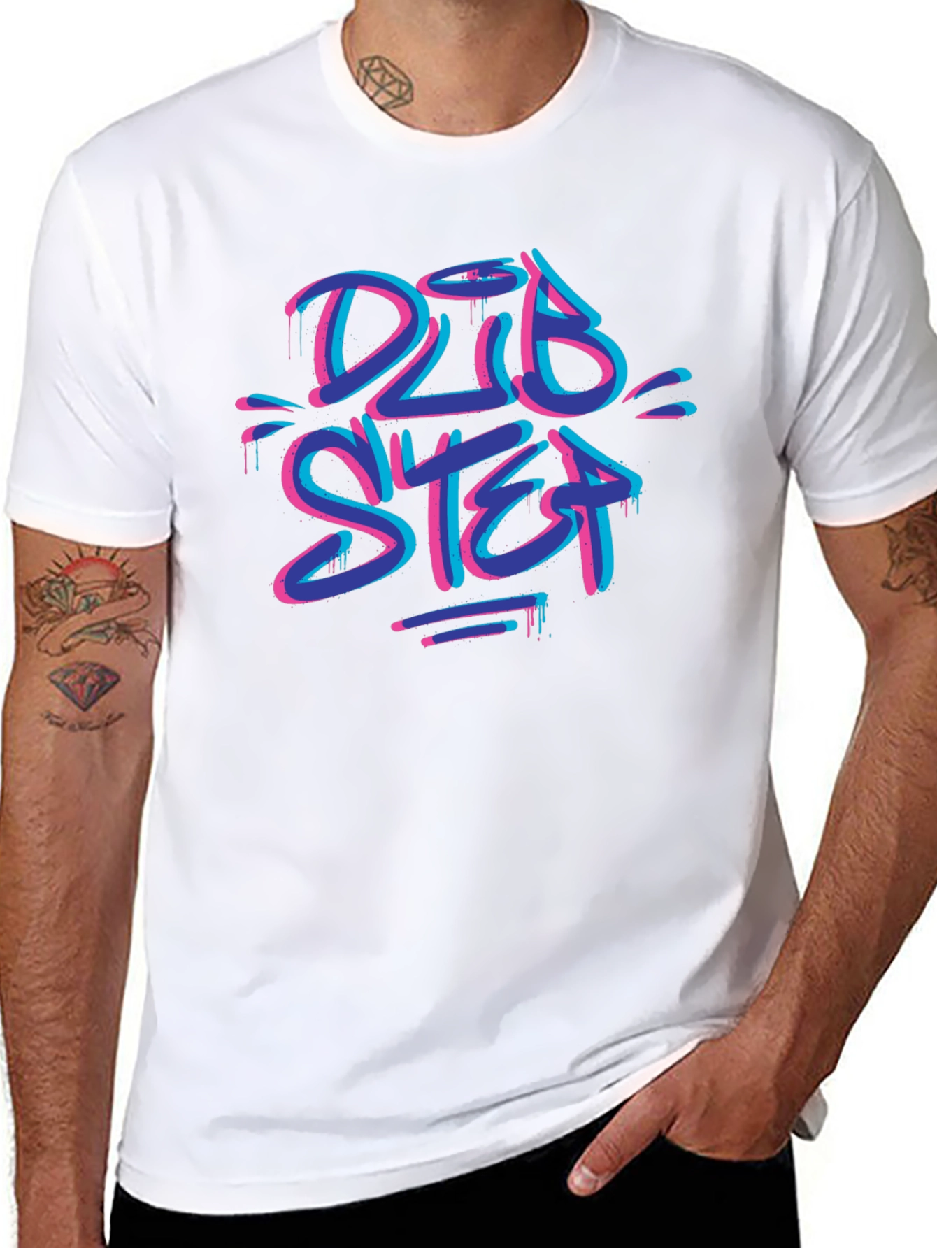 Dubstep Graffiti Graphic T-Shirt - Cool Streetwear Tee