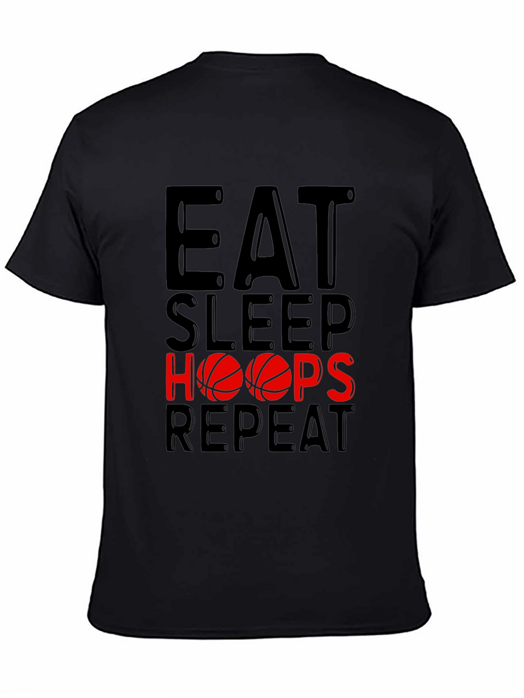 Eat Sleep Hoops Repeat Graphic Tee
