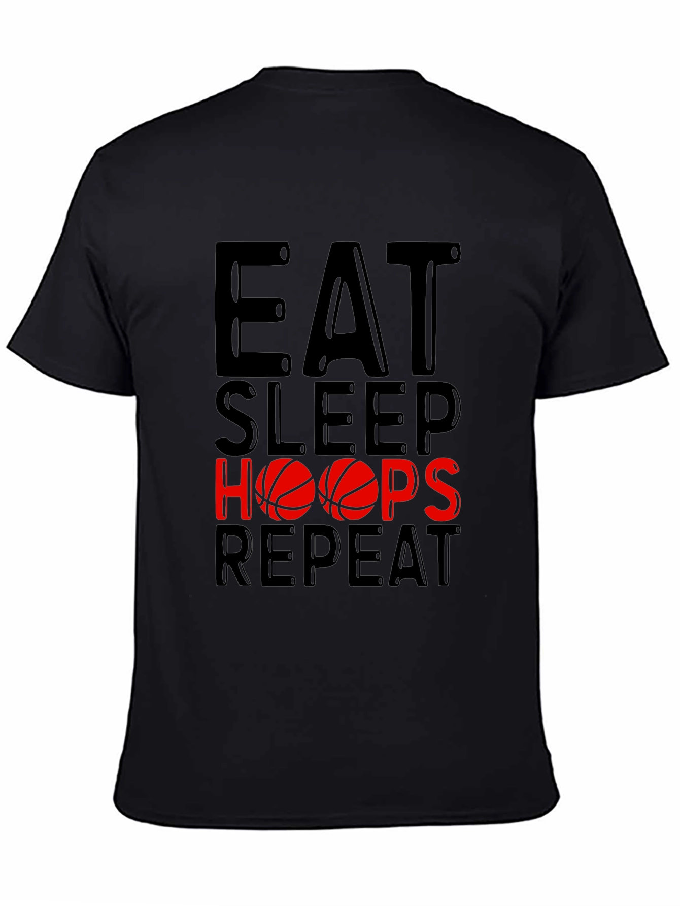 Eat Sleep Hoops Repeat Graphic Tee