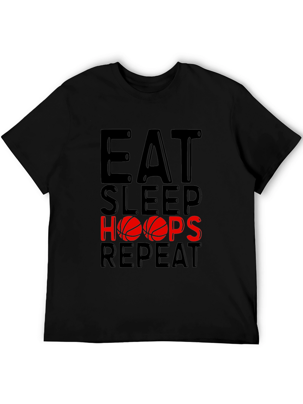 Eat Sleep Hoops Repeat Graphic Tee