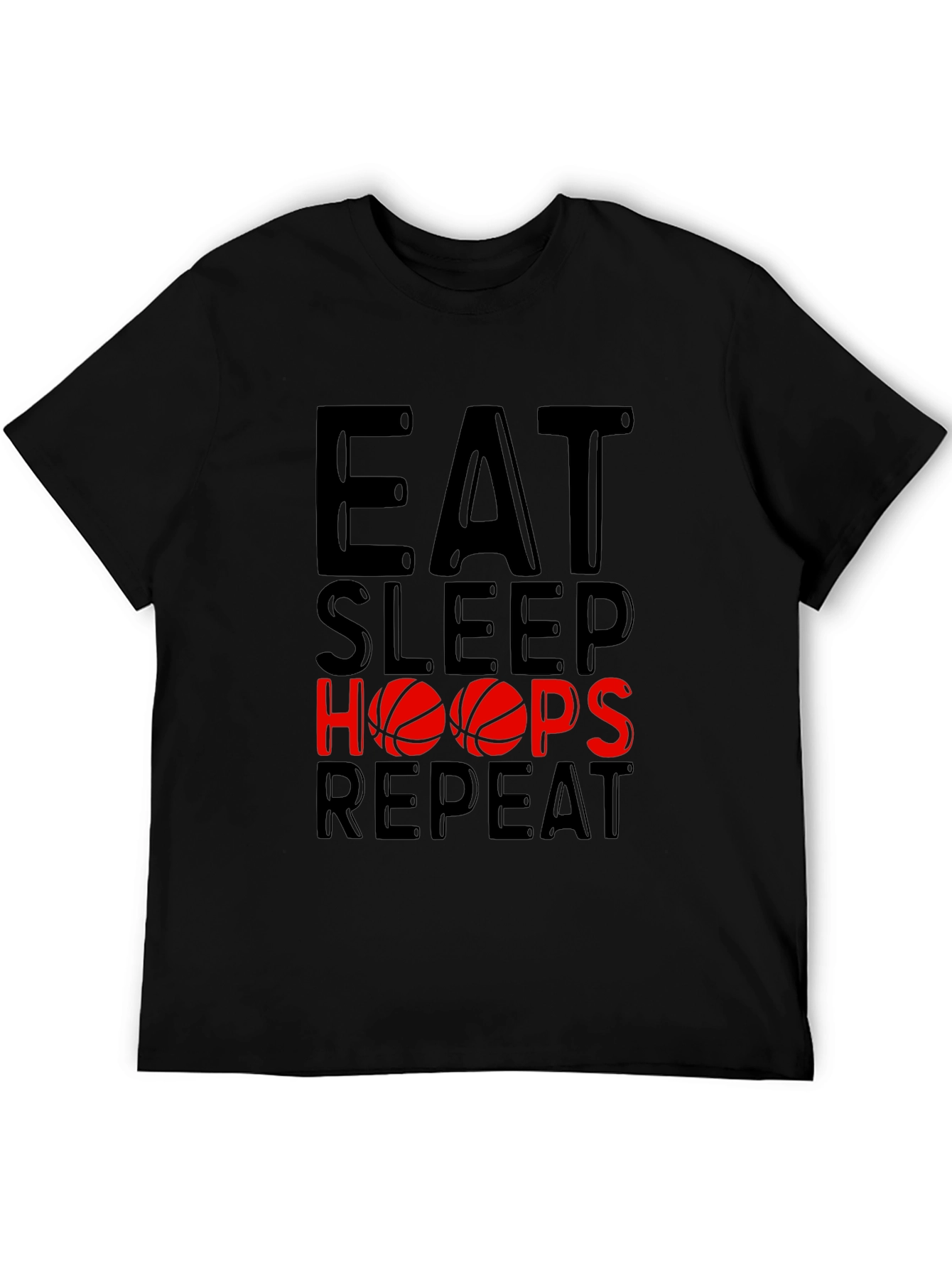 Eat Sleep Hoops Repeat Graphic Tee