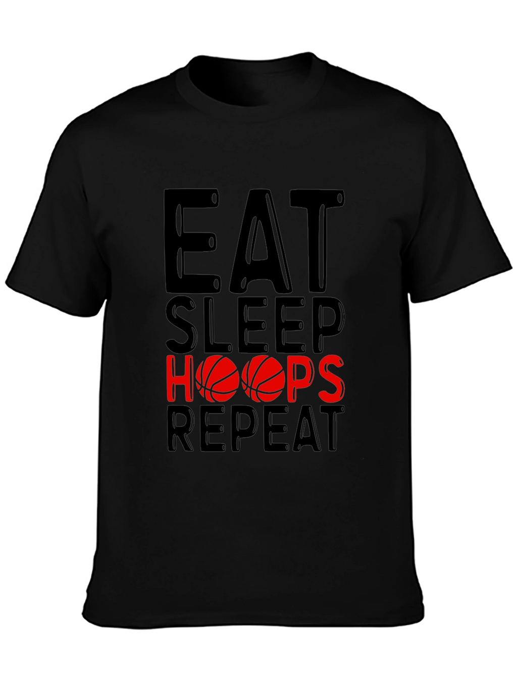Eat Sleep Hoops Repeat Graphic Tee