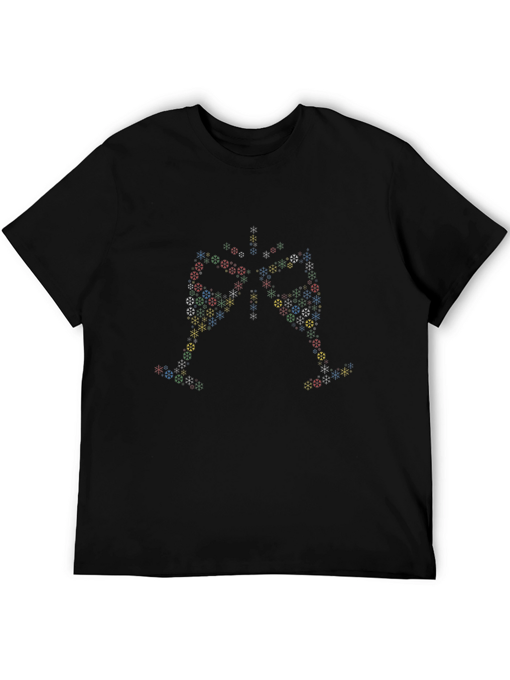 Festive Cheers T-Shirt - Sparkling Snowflake Design