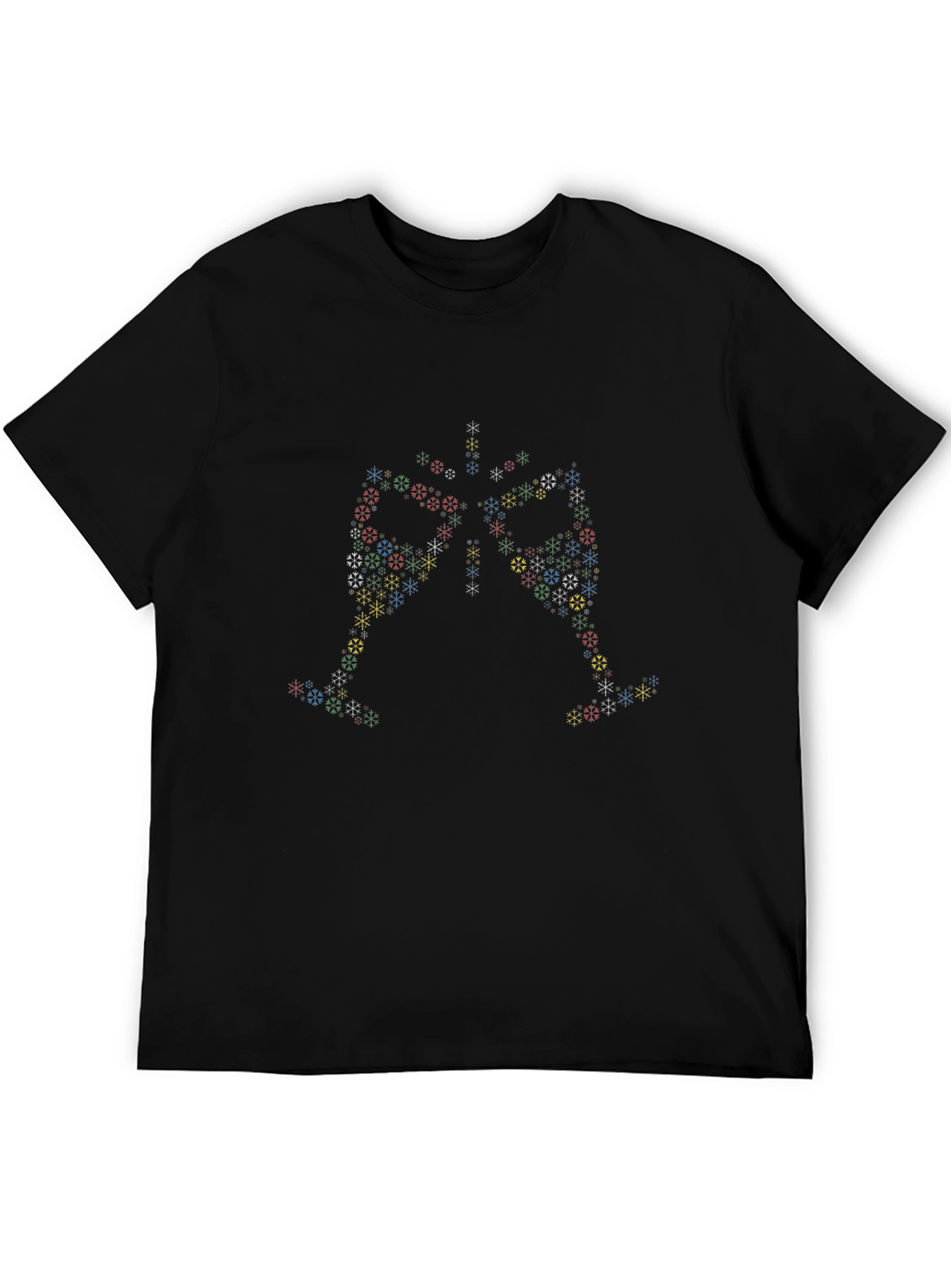 Festive Cheers T-Shirt - Sparkling Snowflake Design