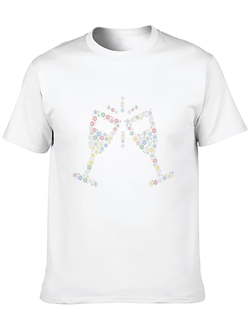Festive Cheers T-Shirt - Sparkling Snowflake Design
