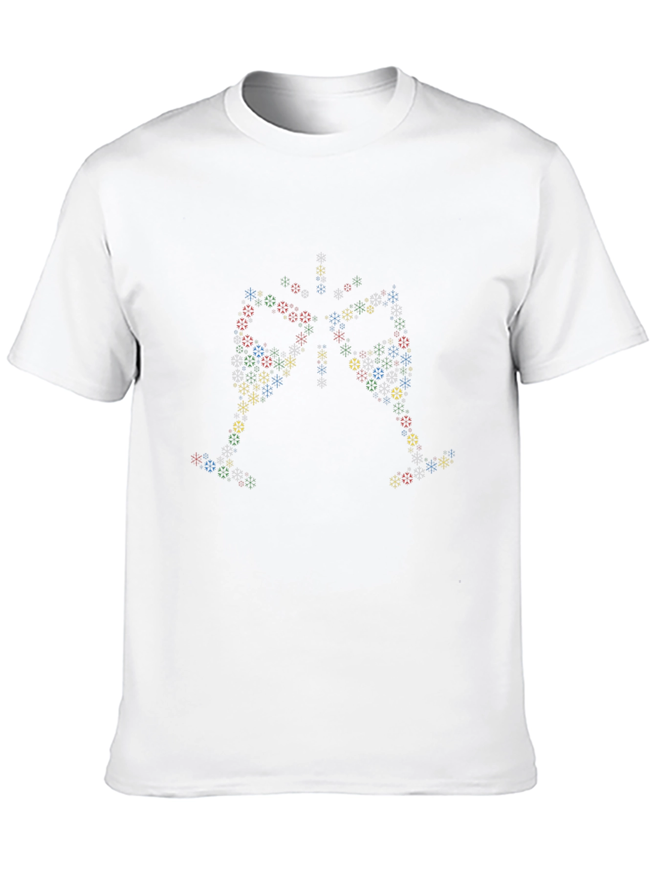 Festive Cheers T-Shirt - Sparkling Snowflake Design
