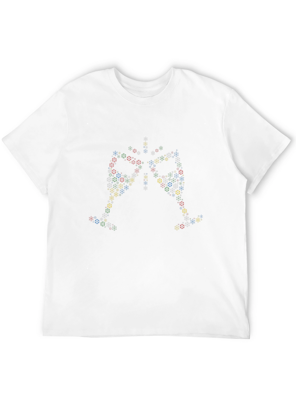 Festive Cheers T-Shirt - Sparkling Snowflake Design