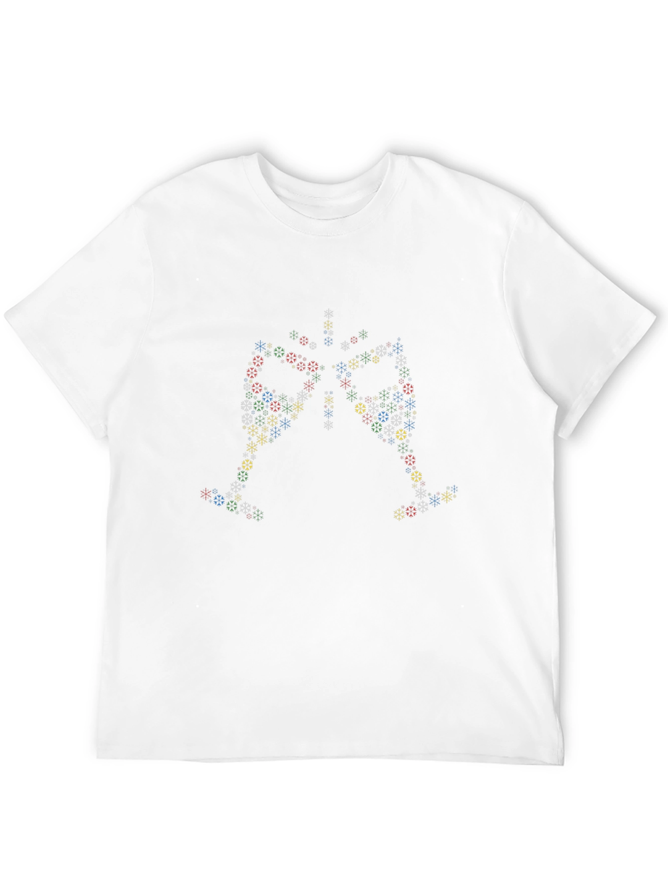 Festive Cheers T-Shirt - Sparkling Snowflake Design