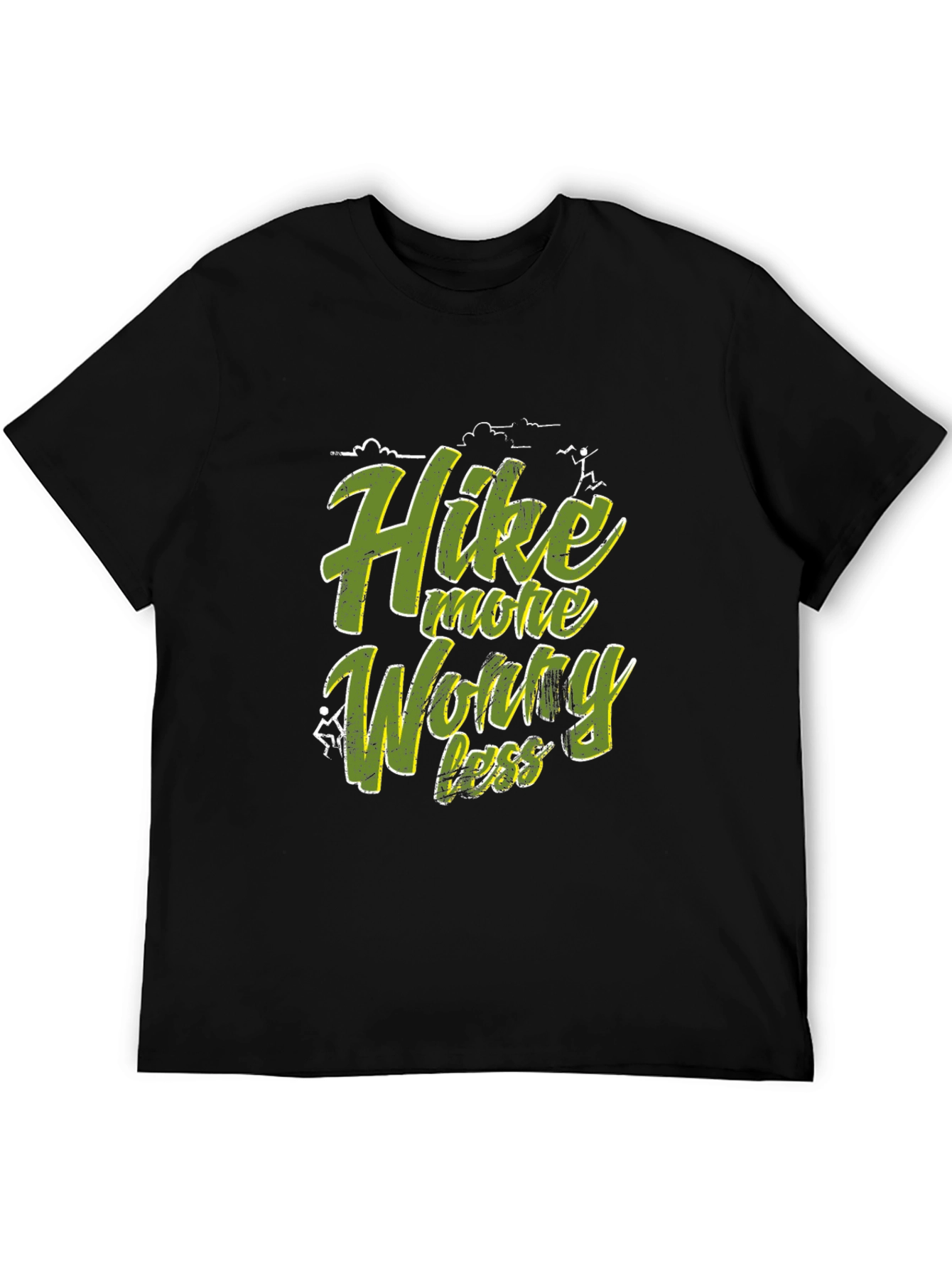 Hike More Worry Less Graphic Tee - Black