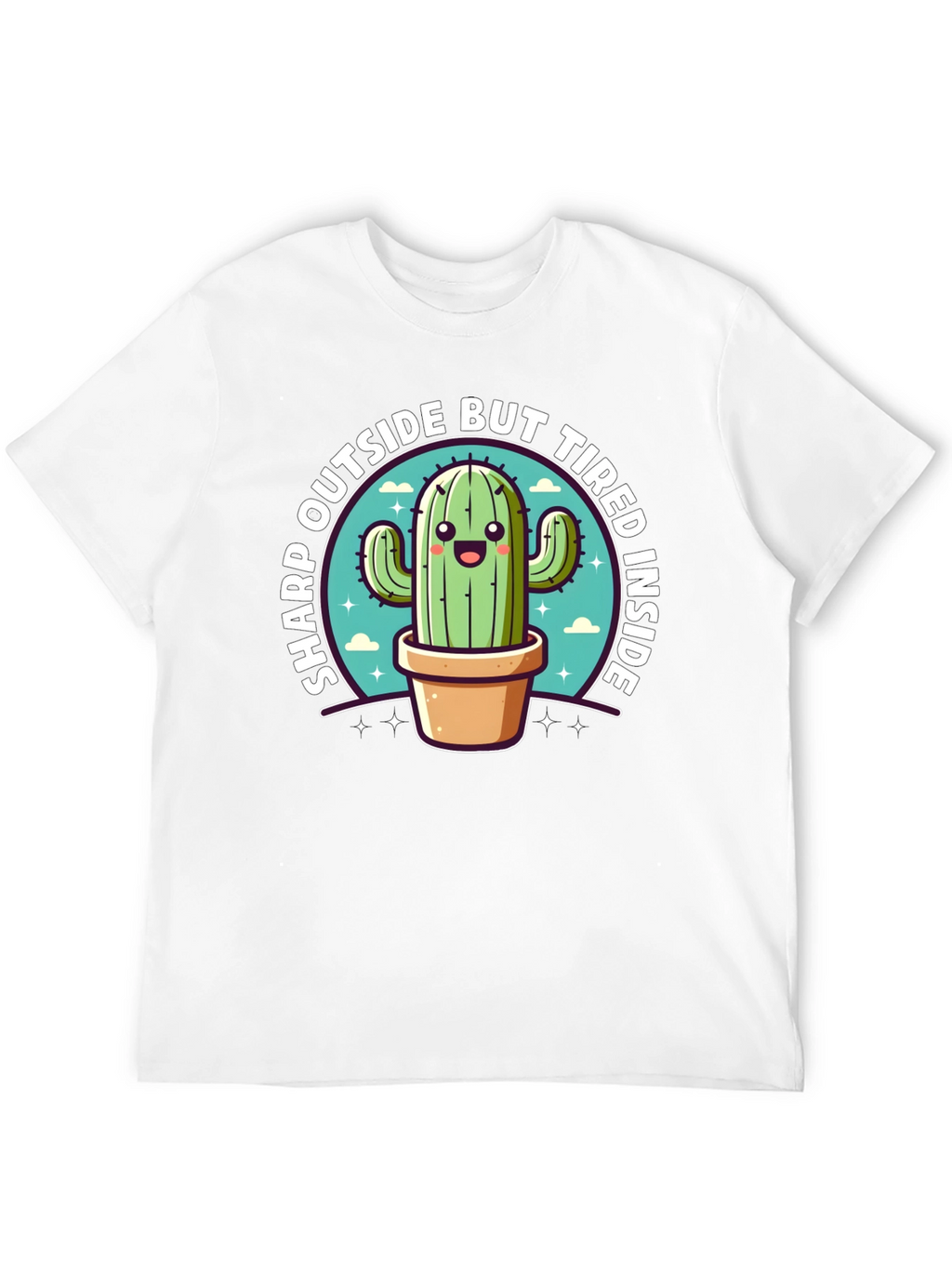 Sharp Outside Tired Inside Cactus T-Shirt