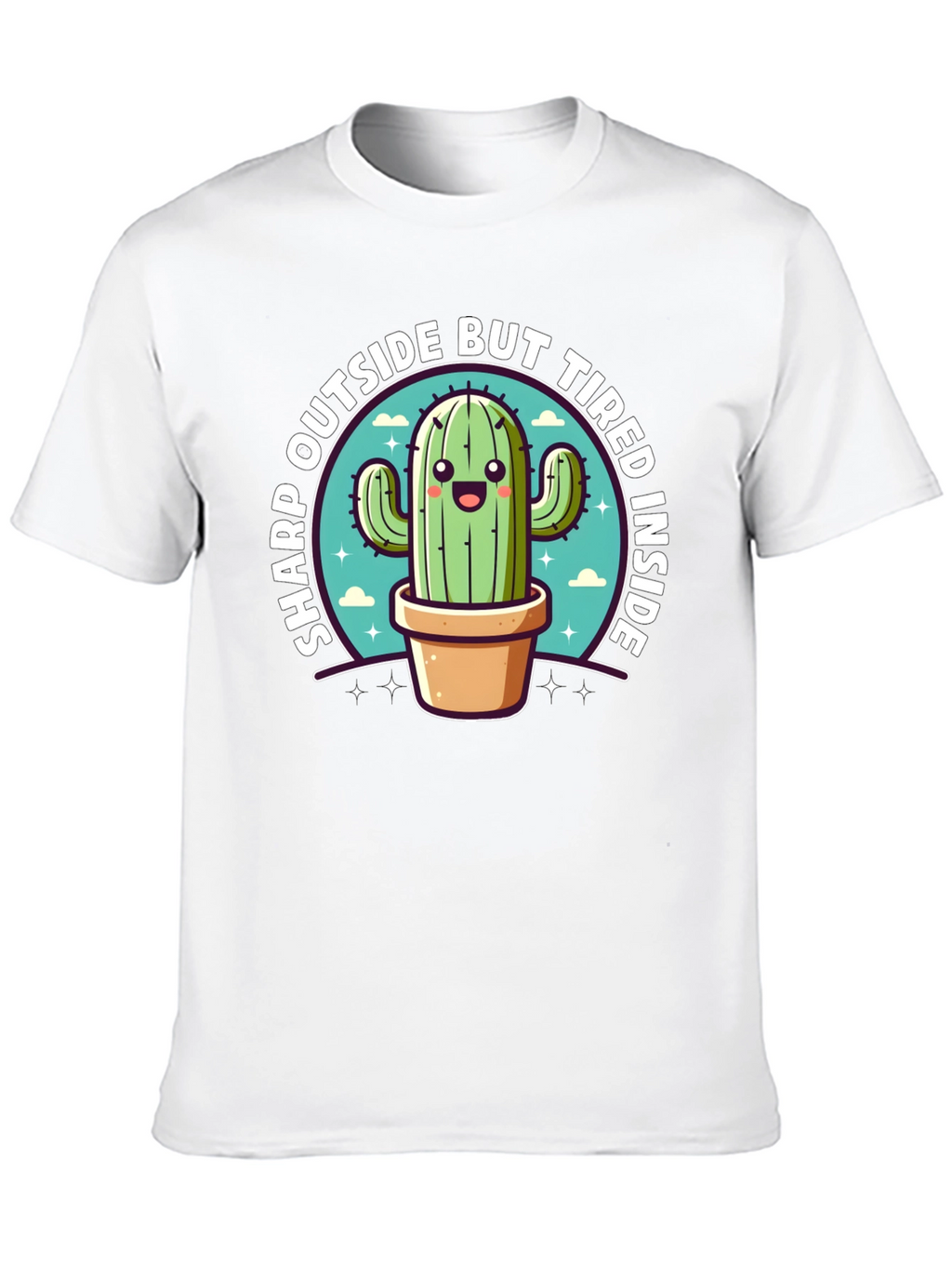 Sharp Outside Tired Inside Cactus T-Shirt