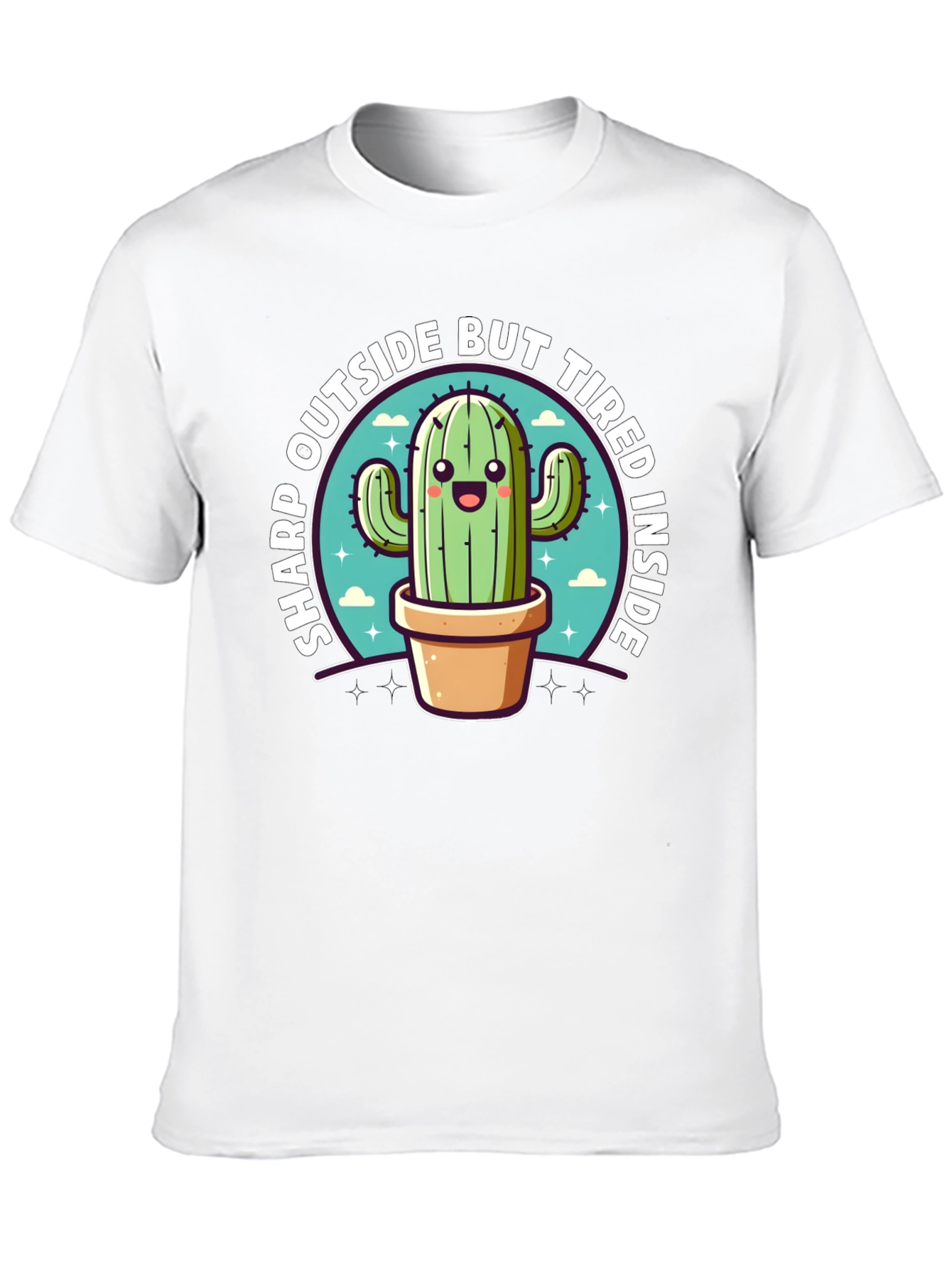 Sharp Outside Tired Inside Cactus T-Shirt