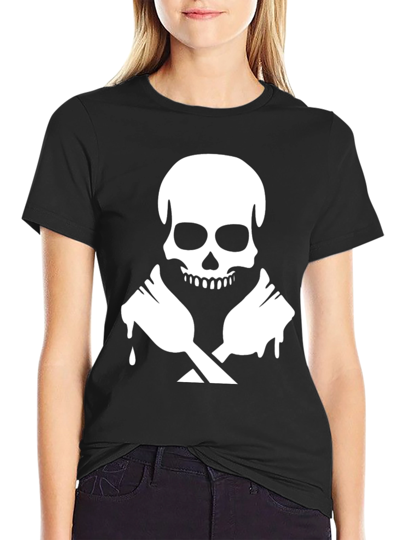 Skull & Crossed Spoons Graphic T-Shirt