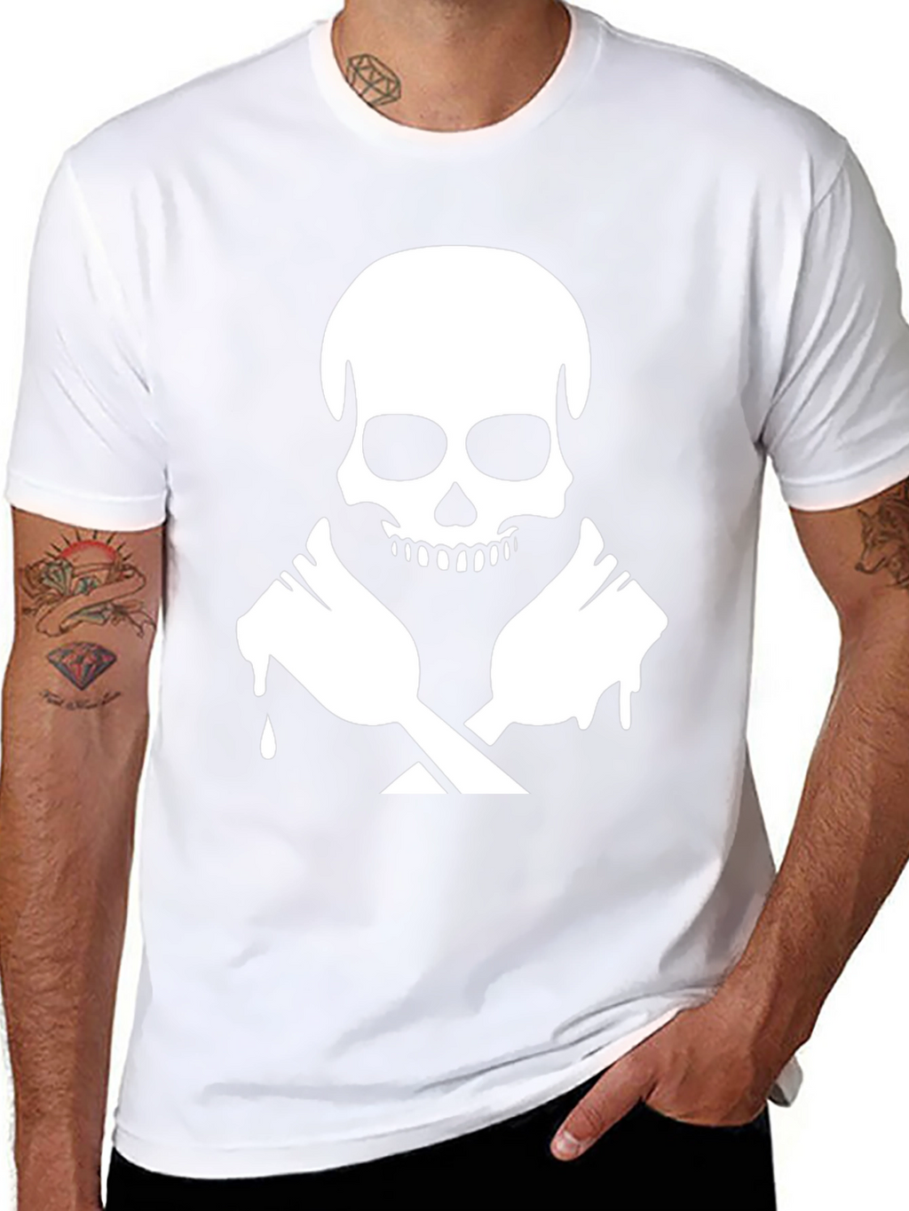 Skull & Crossed Spoons Graphic T-Shirt