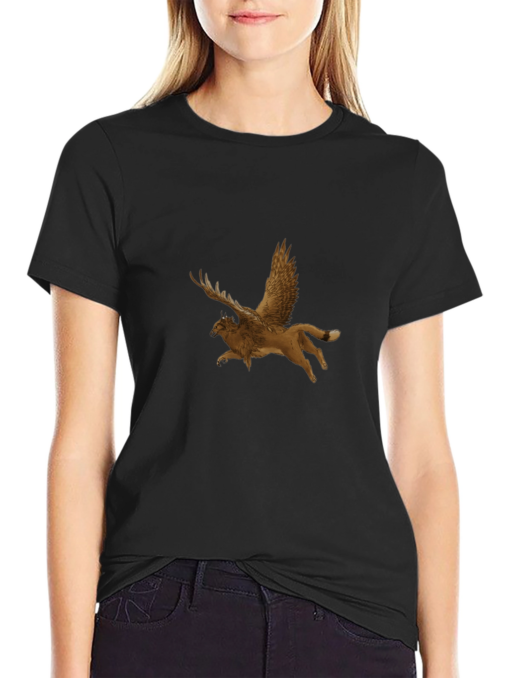 Griffin Graphic Tee - Stylish Black T-Shirt