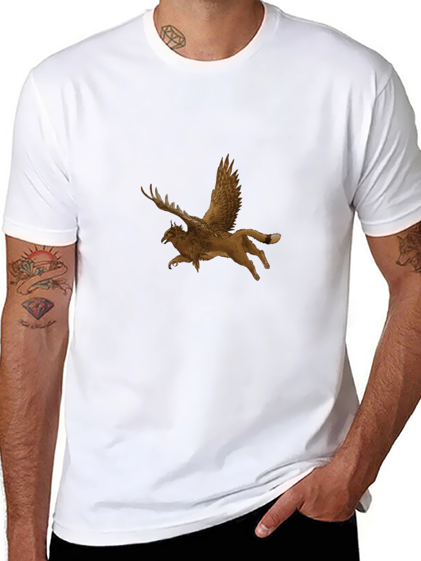 Griffin Graphic Tee - Stylish Black T-Shirt
