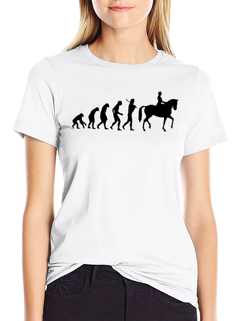 Evolution of Horse Rider T-Shirt - Black