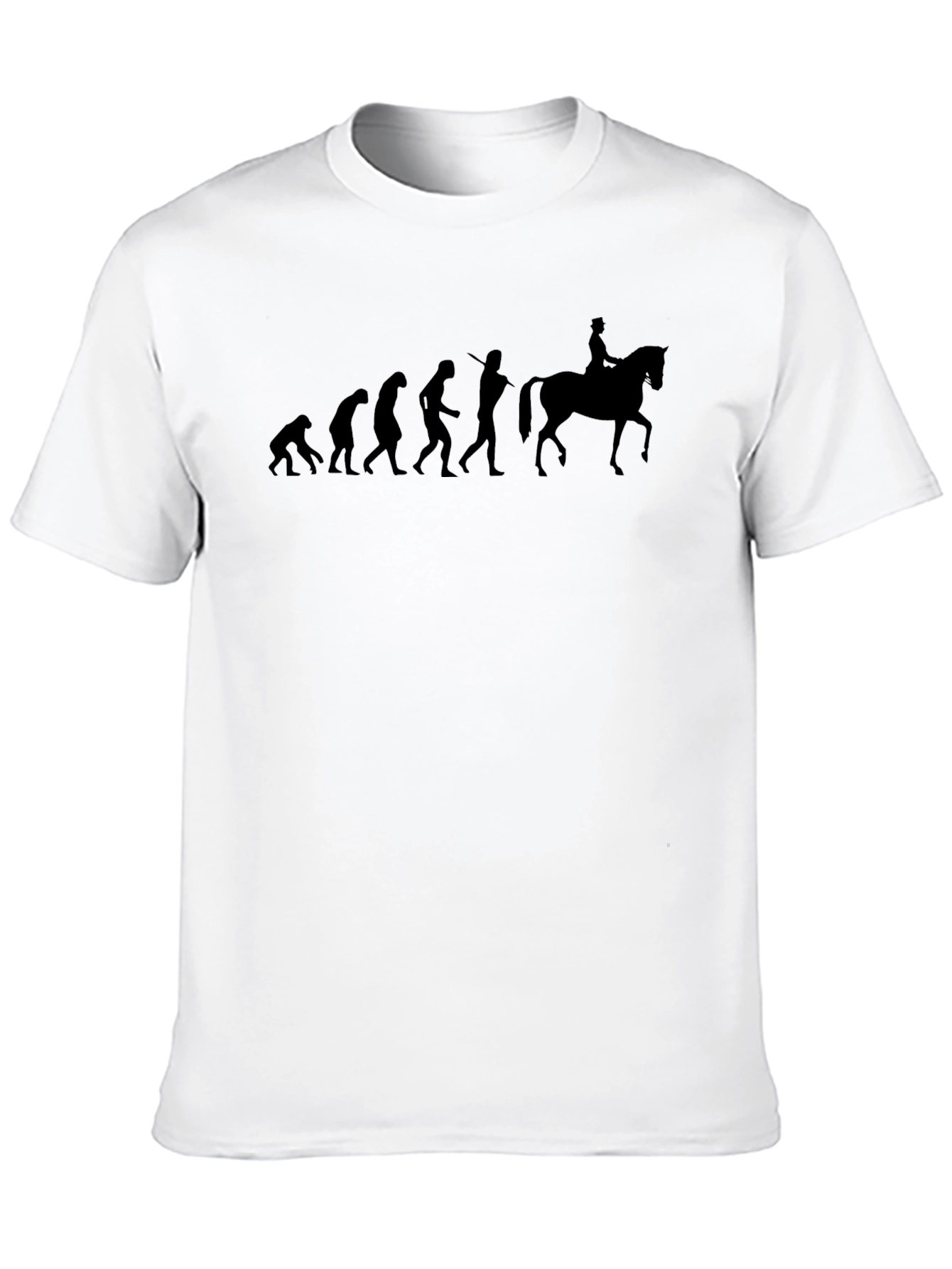 Evolution of Horse Rider T-Shirt - Black